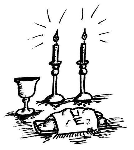 Here you may to know how to light a 7 branch menorah. Gallery For > Shabbat Table Clipart | Clip art, Shabbat ...