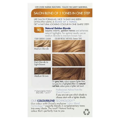 Clairol Nice N Easy Permanent Hair Colour Golden Blonde 8g Gold The Warehouse