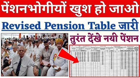 One Rank One Pension Final Revised Table Published Today Check Your Hike Pension Orop Latest