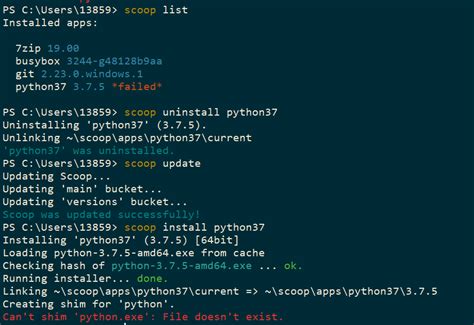 Scoop Python Can T Shim Python Exe File Doesn T Exist Issue