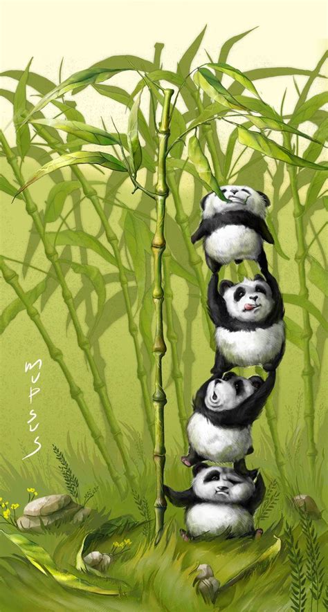 Green Bamboo When Pandas Are Hungry By ~veronikad For