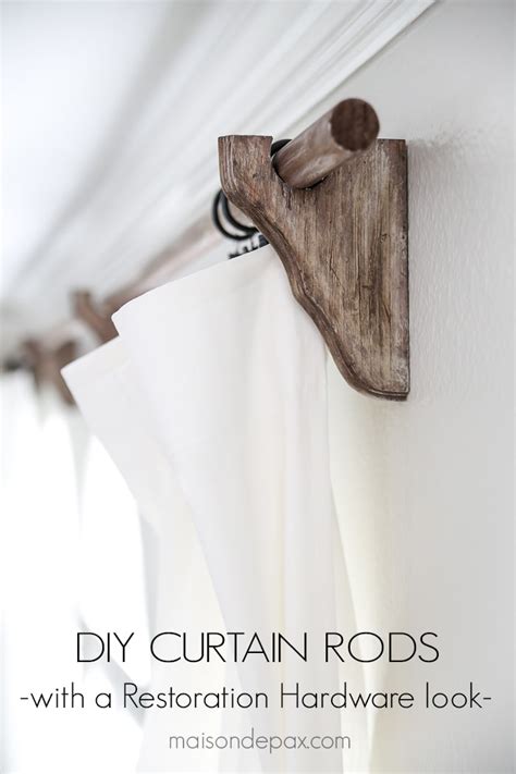 Diy Curtain Rods Restoration Hardware Inspired Maison De Pax