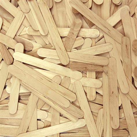 Jumbo Wooden Craft Sticks Natural 500 Per Pack 2 Packs