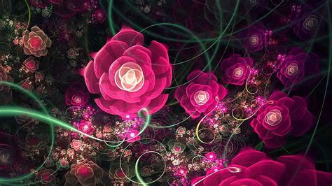 Abstraction Fractal Pink Flowers Flowering Trippy Hd Wallpaper Peakpx