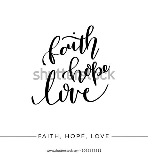 Faith Hope Love Vector Bible Calligraphy Stock Vector Royalty Free