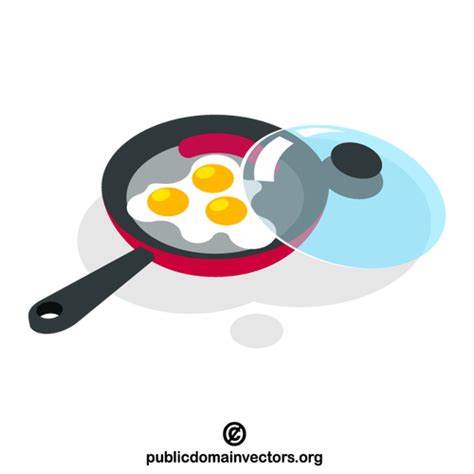 Fried Eggs For Breakfast Public Domain Vectors
