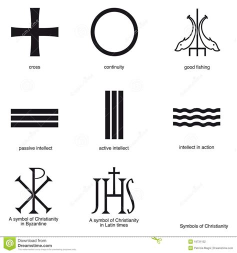 Symbols Of Christianity Stock Illustration Illustration