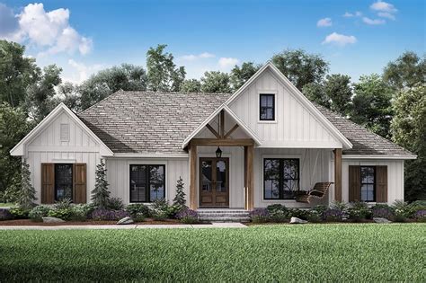 As american has apple pie, these classic ranch house plans embody the spirit of simple construction, easy access and harmony with their surroundings. House Plan 041-00190 - Modern Farmhouse Plan: 2,201 Square ...