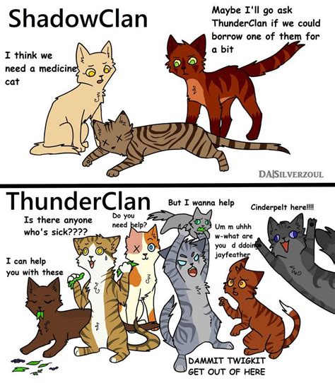 Thunderclan Medics Vs Shadowclan Medics Warrior Cats Comics