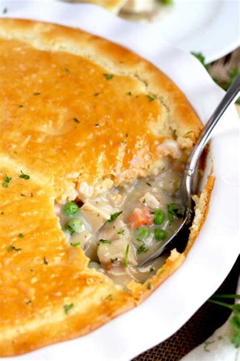 Turkey Pot Pie With Biscuit Topping Lemon Blossoms