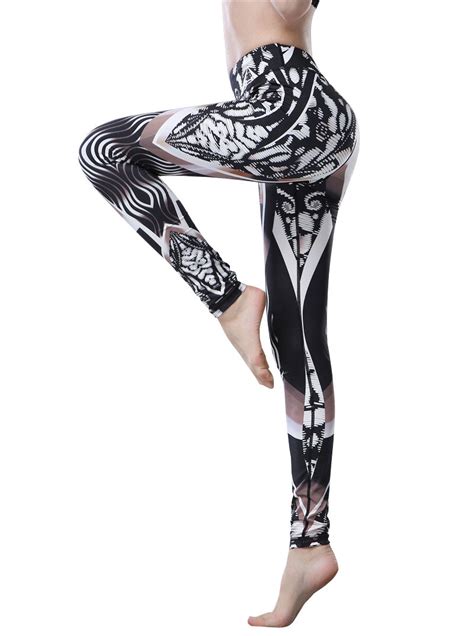 2017 new design 3d printed yoga leggings elastic waist moisture wickin thekingwarehouse