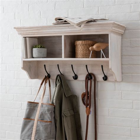 What kind of hooks for a coat rack? Wall Shelf With Coat Hooks - Wall Shelf With Hooks You Ll ...