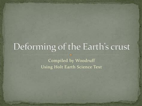 Ppt Deforming Of The Earths Crust Powerpoint Presentation Free