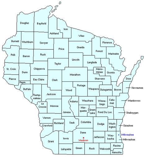 Wisconsin Lawyer Attorney Directory Wisconsin Counties