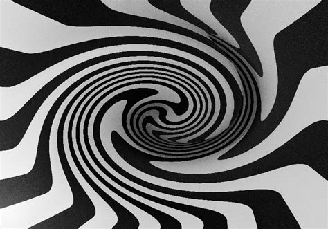 Black And White Infinite Spiral Tunnel 3d Mural Wallpaper Tenstickers