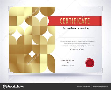 Golden Certificate Template Design Luxury Certificate Backgroun