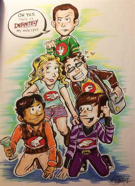 The Big Bang Theory Main Cast In Ronald Shepherd S Commission Art My
