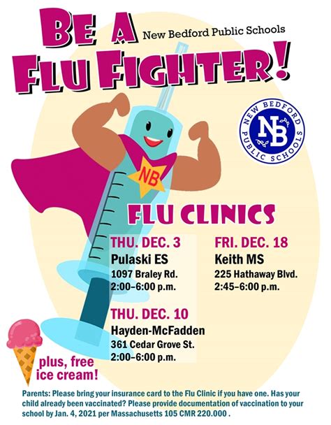 December Flu Clinics New Bedford School District