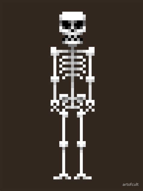 Pixel Skeleton Tee T Shirt By Artofcult Redbubble