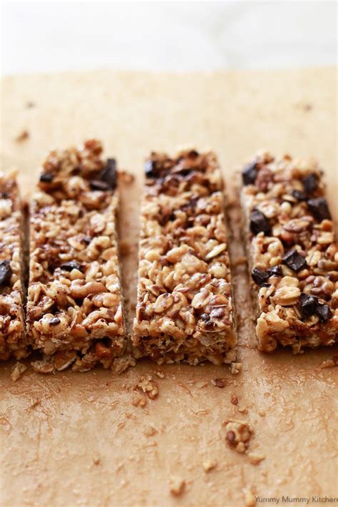 Easy Crunchy No Bake Peanut Butter Granola Bars Yummy Mummy Kitchen