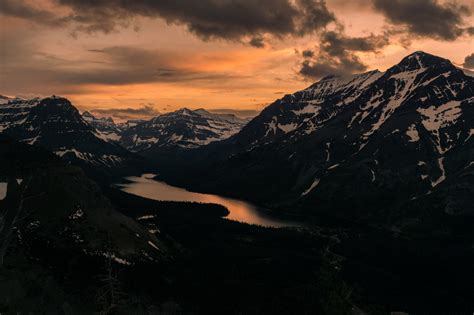 Wallpaper Mountains Sunset Top Lake Clouds 6000x4000 Wallhaven