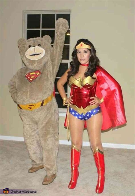 Homemade halloween wonder woman costume ⭐️ worked on this all month at nights.so many steps but excited to finally. SuperTed and Wonder Woman Costume | Unique DIY Costumes