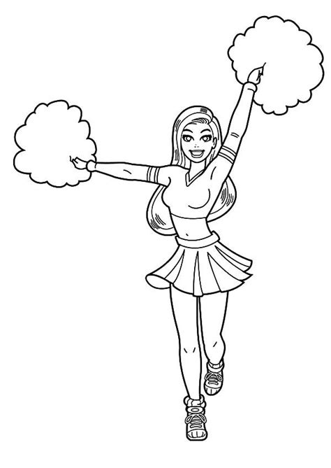 Beautiful Cheerleader Coloring Pages Best Place To Color Coloring