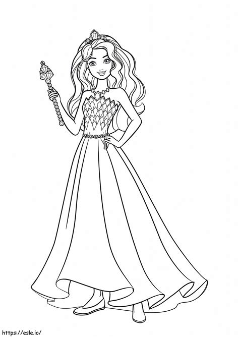 Barbie Princess Glitter Coloring Page