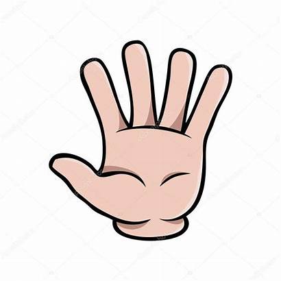 Cartoon Finger Fingers Showing Human Hands Five