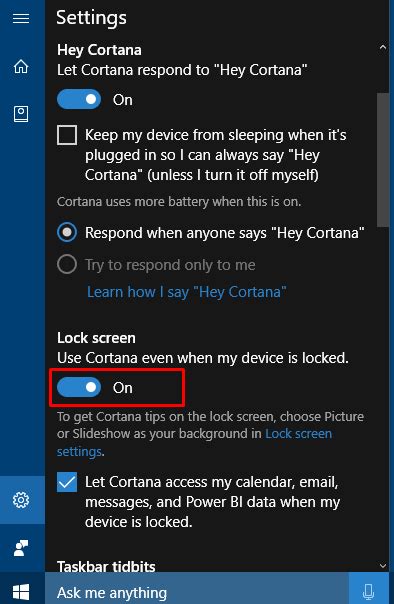 How To Enable Cortana On Lock Screen In Windows 10