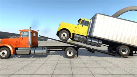 Beamng Drive Loading And Transporting A Box Truck On The Rollback Tow