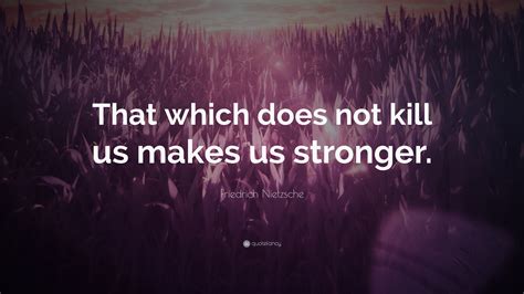 Friedrich Nietzsche Quote That Which Does Not Kill Us Makes Us Stronger