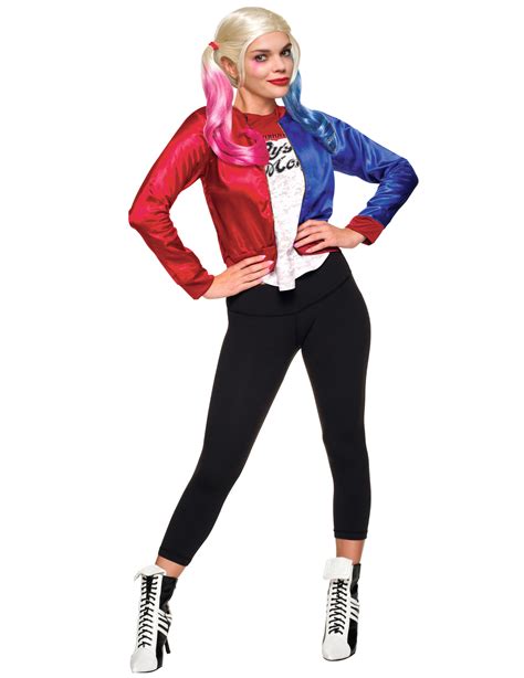 Deguisement Harley Quinn A Faire Soi Meme - Veste et t-shirt intégré Harley Quinn Suicide Squad™ femme, décoration