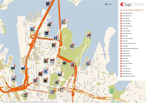 Map Of Sydney Attractions Tripomatic