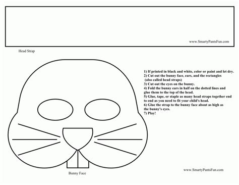 Make your own paper rabbit mask. preschool easter bunny coloring pages - Clip Art Library