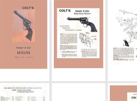 Colt 1972 Peacemaker 22 Revolver Manual Cornell Publications