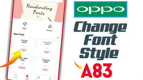 Change Font Style Of Oppo A83a57f1sa3s With English Themestore