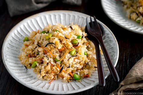 Japanese Fried Rice With Edamame Tofu And Hijiki Seaweed Recipe Cart
