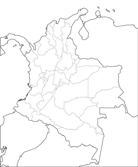 Mapa Mudo De Colombia Mapa De Colombia