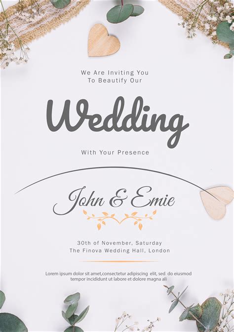 Wedding Invitation Card Psd Format Free Download Best Design Idea