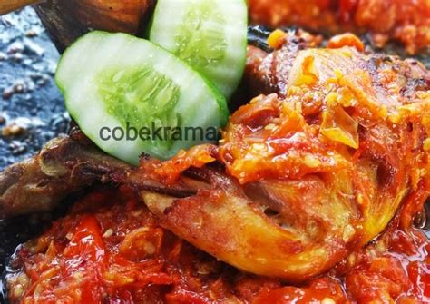 Resep Ayam Penyet Sambal Tomat Oleh Dina Cobek Rama Cookpad