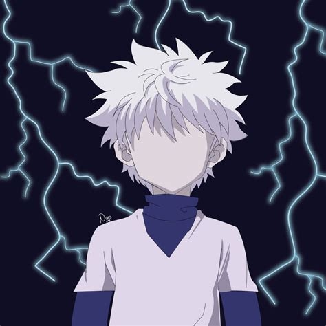Killua Lightning Background Anime Canvas Painting Lightning Art