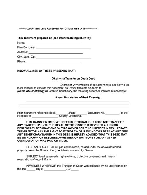 Transfer On Death Deed Form Fill Out And Sign Online Dochub