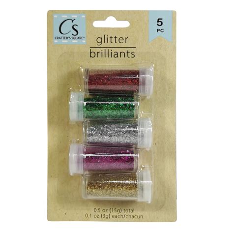 977561 Crafters Square Fine Glitter Shakers Assorted Colors Glitter