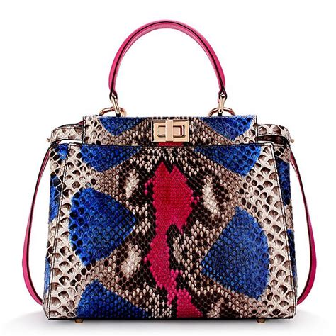 Snakeskin Handbags Python Skin Crossbody Bags For Women Snake Skin