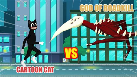 Cartoon Cat Vs God Of Roadkill Monster Animation Youtube