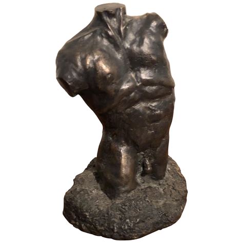 Sculpture Torso M Bronze Abstract Nude Male Outside Sculpture By My