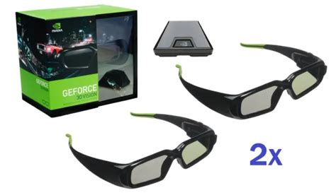 Rare Nvidia 3d Vision Kit With 2 Wireless Nvidia 3d Glasses 942 10701 0007 000 495 00 Picclick