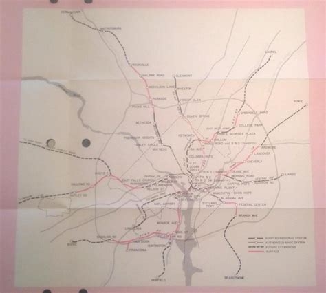 Transit Maps Historical Map 1968 Wmata Metrorail Promotional Map