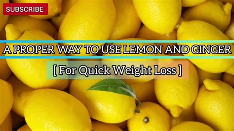 Lose Weight Fast With Lemon And Ginger Weight Loss Detox Tea Youtube